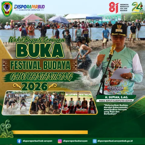 Festival Budaya Gawi Hatantiring 2026 Resmi Dibuka, Wabup Seruyan Ajak Peserta Junjung Sportivitas
